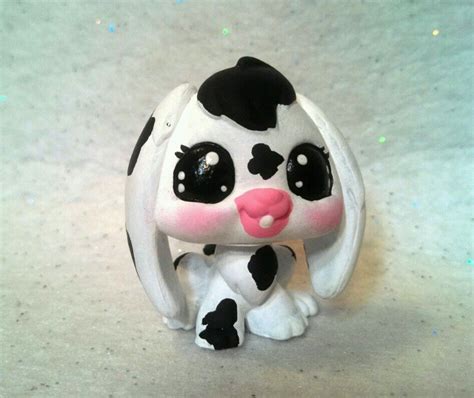 Holy Cow Bunny Ooak Hand Painted Custom Littlest Pet Shop Littlest