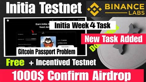 Initia Testnet Airdrop 4 Week Binance Backed Airdrop Initia Airdrop