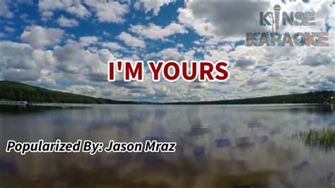 Im Yours Jason Mraz Karaoke Version Kinse Karaoke Youtube