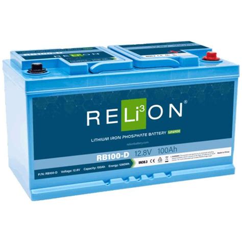 Relion Rb100 D Lifepo4 Lithium Ion Battery 12v 100ah Din 4sc Nova Leisure