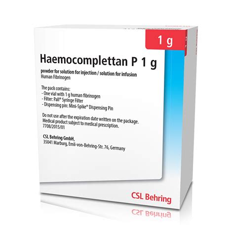 Haemocomplettan® P Human Fibrinogen Avin Darou