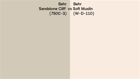 Behr Sandstone Cliff Vs Soft Muslin Side By Side Comparison