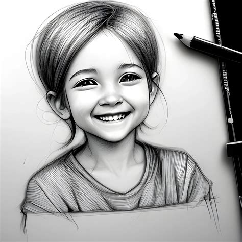 Pencil Sketch People Hapiness Arthub Ai