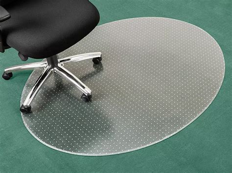 Oval Carpet Chair Mat - No Lip, 60 x 48", Clear H-2046 - Uline