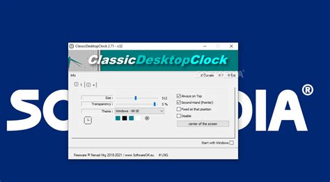 ClassicDesktopClock 4.71 - Download, Review, Screenshots