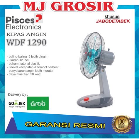 Jual KIPAS ANGIN DESK FAN PISCES WDF 1290 12 INCH KIPAS ANGIN DUDUK