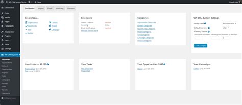 Wp Crm System Dashboard WP CRM System