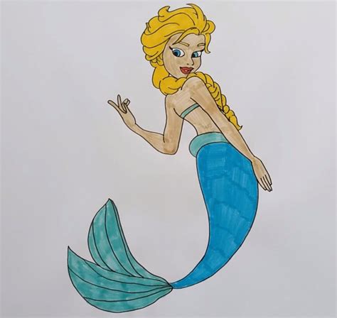 Elsa Mermaid Coloring Page Free Printable Coloring Pages For Kids