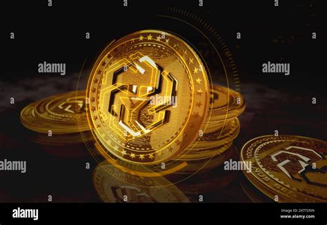 Unus Sed Leo Cryptocurrency Gold Coin On Green Screen Background