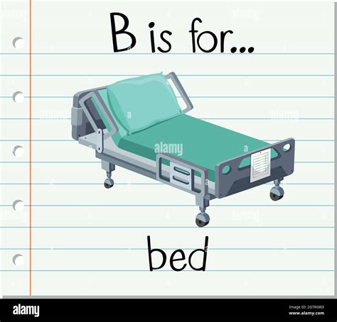 Flashcard Alphabet B Is For Bed Stock Vector Image And Art Alamy