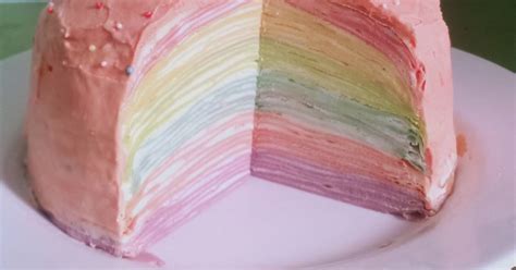 Resep Mille Crepes Rainbow 🌈 Oleh Nurul Sania👨‍👩‍👧‍👦 Cookpad