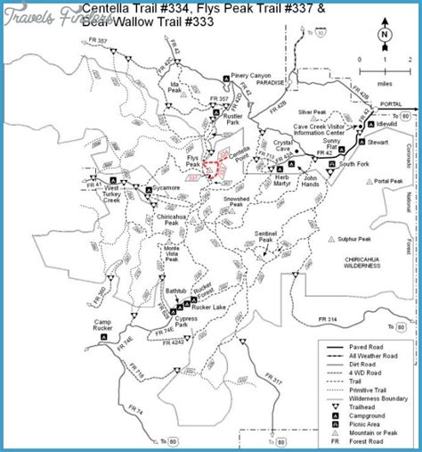 Mt Lemmon Hiking Trails Map - TravelsFinders.Com