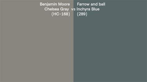 Benjamin Moore Chelsea Gray HC 168 Vs Farrow And Ball Inchyra Blue