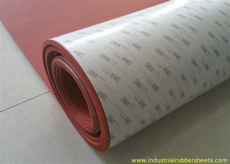 100% Elongation Silicone Foam Rubber Sheet / 3M Adhesive Backed Rubber ...