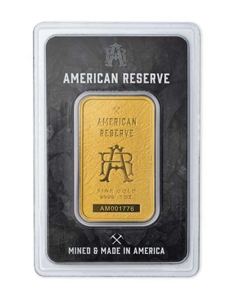 1 oz American Reserve Gold Bar (New w/ Assay)