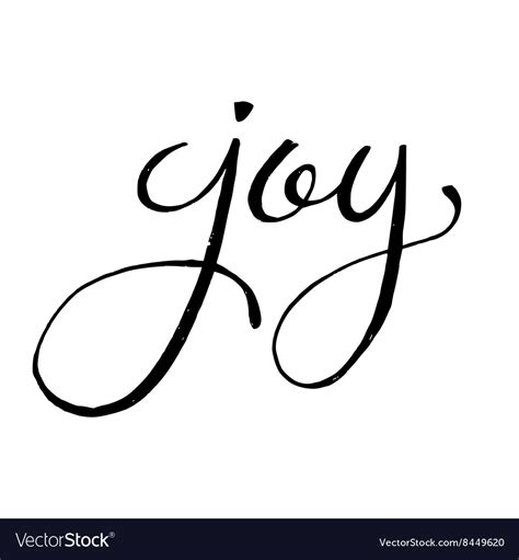 Unique Hand Drawn Lettering Of The Word Joy Vector Image