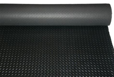 Checker Plate Rubber Garage Flooring Matting 12m Wide X 3mm Thick