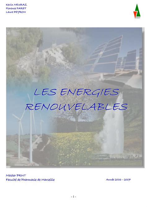 PDF LES ENERGIES RENOUVELABLES master prnt Le pétrole