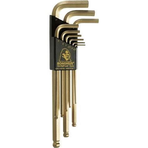 Bondhus Metric Ball End Long Arm L Wrench Set With Goldguard Finish