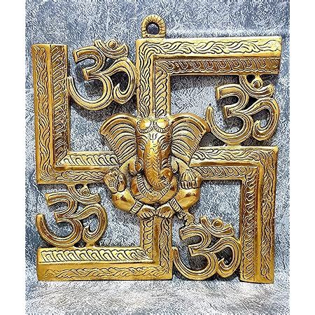 Buy RSN Vintage Handcrafted Designer Lord Ganesha On Om Swastik Metal