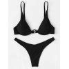 Emmiol Free Shipping Simple Underwire Bikini Set Burgundy S In