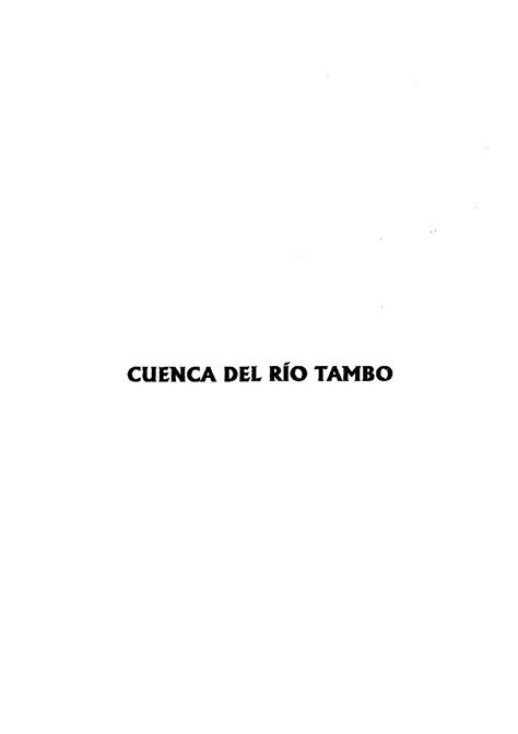 PDF CUENCA DEL TAMBO Cepes Org Pe Puede Considerarse Que La