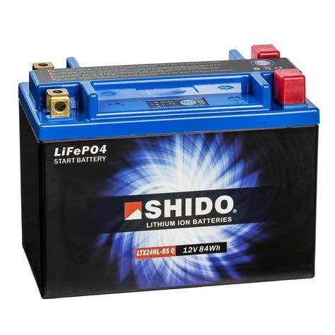 Shido Lithium Motorradbatterie Lifepo Ltx Hl Bs Q V Batterie De