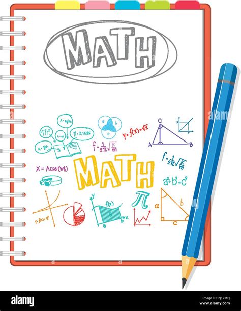 F Rmula Matem Tica De Doodle En La P Gina Del Cuaderno Con Ilustraci N