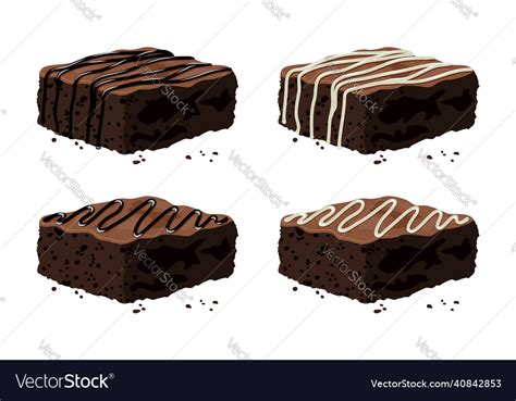 Chocolate Brownies Royalty Free Vector Image Vectorstock