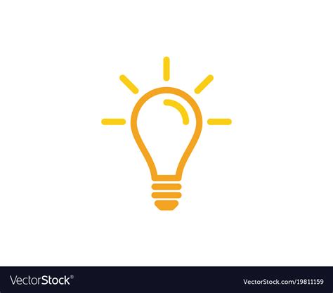 Light bulb symbol logo template Royalty Free Vector Image