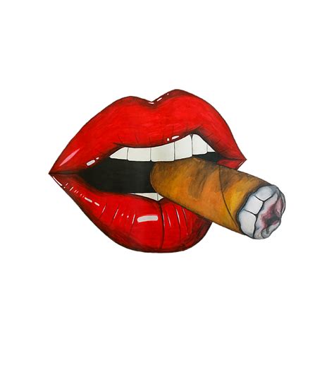 Sexy Women Smoke Cuban Cigar Lit Red Lips Smoking Cigar Greeting Card For Sale By Munaca Codie