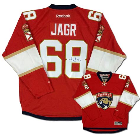 Jaromir Jagr Signed Florida Panthers Red Reebok Jersey Nhl Auctions