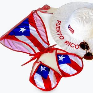 Puerto Rico Flag Bikini Swimwear Etsy