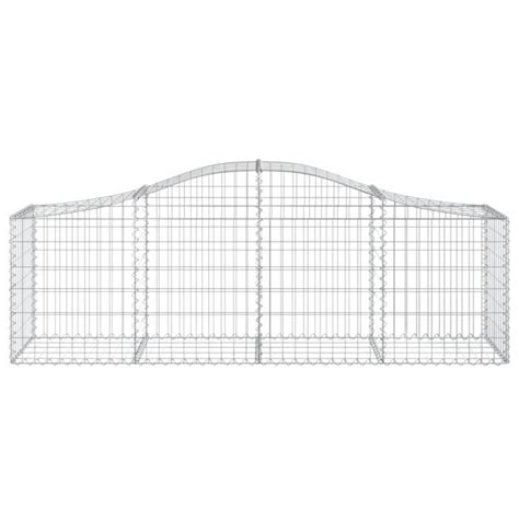 Panier de gabions arqué 200x50x60 80 cm Fer galvanisé YOS7290578882365