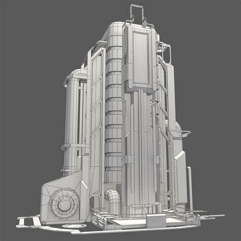 Sci Fi City Building Game Asset Vr Ar Sci Fi Pro Model D Model