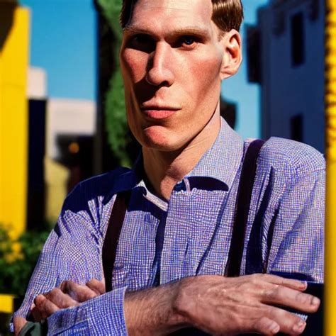 Closeup Portrait Of Jerma In A Las Vegas Street Sus Stable Diffusion