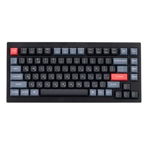 Клавиатура Keychron V1 84 Key QMK Gateron G PRO Red Hot Swap RGB Carbon Black V1B1 KEYCHRON
