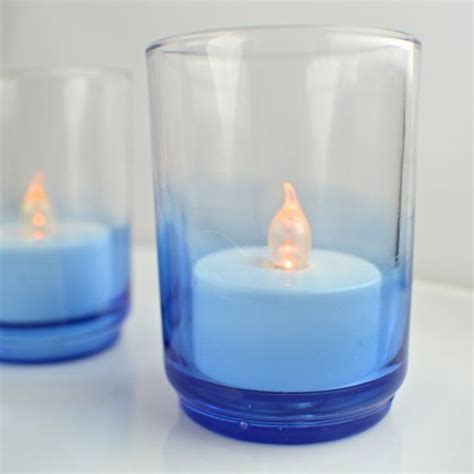 See How To Make These Diy Dip Dyed Glass Candleholders To Create An Pretty Ombre Look Candle