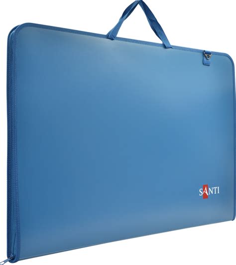 Папка-портфель А2, для ескізів, з тканинними ручками, синя, 492285 ...