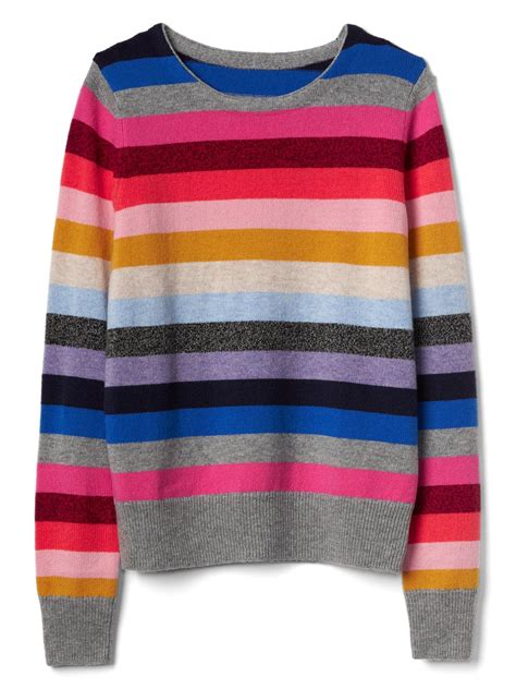 Gap Crazy Stripe Crewneck Sweater