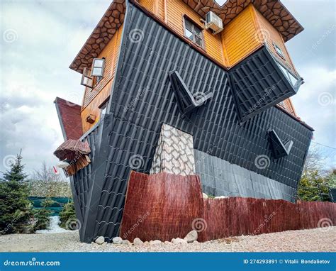 The Upside Down House in Zakopane, Poland Editorial Photo - Image of ...