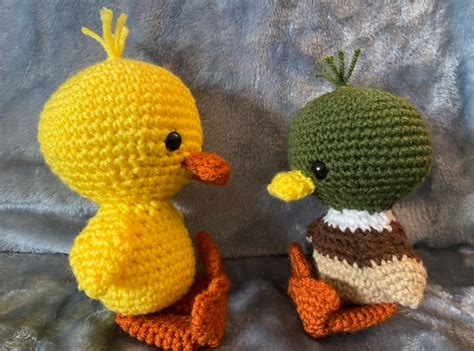 Cute Crochet Duck Plush Duck Stuffed Animal Mallard Duck Etsy