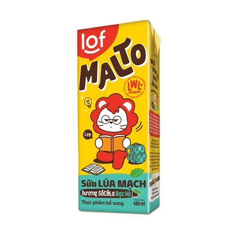 Sữa Lúa Mạch Lof Malto Vị Socola Bạc Hà Thùng 48 Hộp X 180ml Shopee