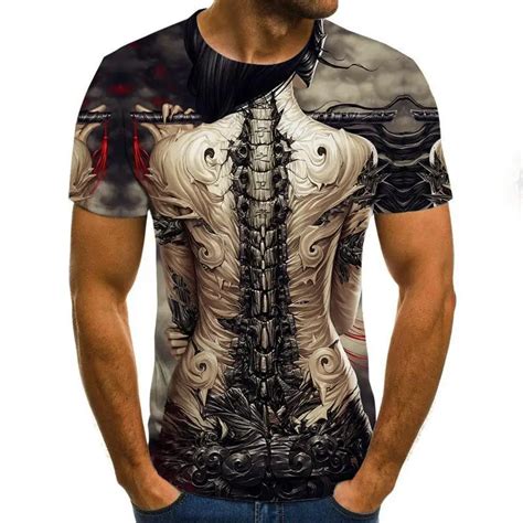 2019 New Skull 3d T Shirt Men Tshirt Print Cool Skull Punk Summer Tops