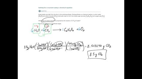 Aleks Solving For A Reactant Using A Chemical Equation Example 2 Youtube