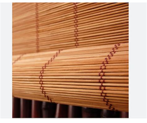 Lining Balcony Brown Bamboo Roll Up Blind Type Roller Blinds 10mm At