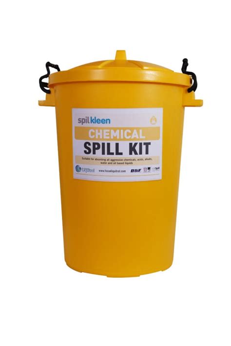 Spilkleen Chemical Spill Kit 90 Litre Bin Sk 201 301 Fosse Liquitrol