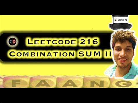 Combination Sum III Leetcode 216 BackTracking Live Coding Session