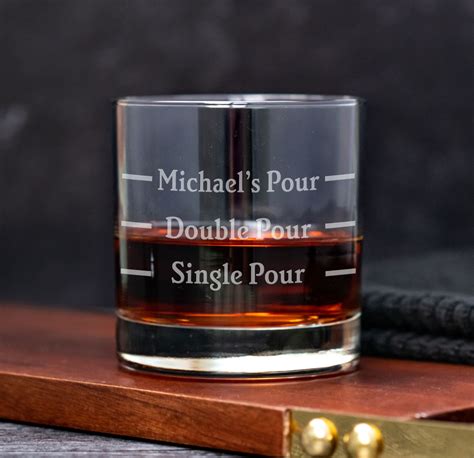 Custom Pour Line Whiskey Glass Funny Whiskey Glass Single Etsy