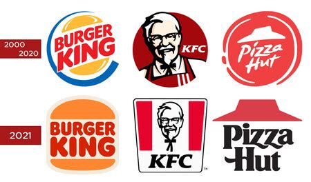 Burger King KFC Pizza Hut la comida rápida vuelve a los logos de